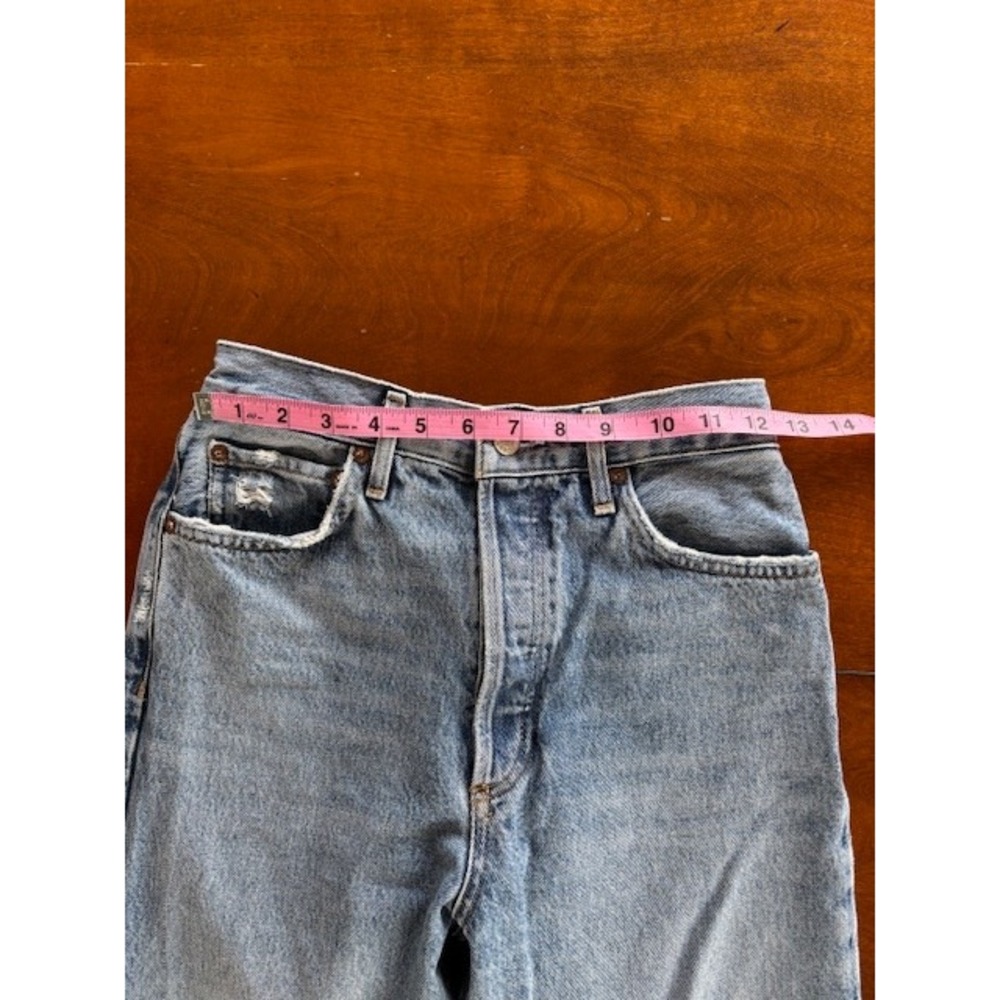AGOLDE 90s Pinch Waist High Rise Straight Leg Jeans Light Blue Denim Size 26 - Picture 12 of 16